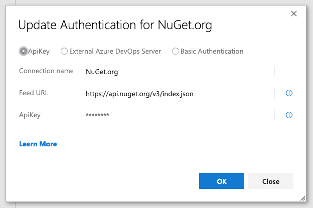 nuget service connection